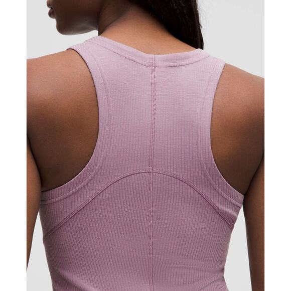 (14) NWT $138 Lululemon Ribbed‎ Softstreme Slim-Fit Tank Dress Lavender Lux - Picture 3 of 5